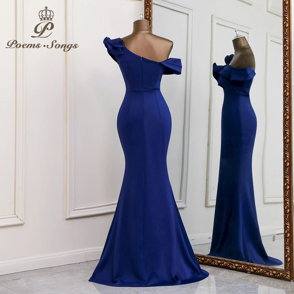 Elegant one shoulder evening dresses vestido de festa evening gowns 2022 formal party dresses women evening prom dresses