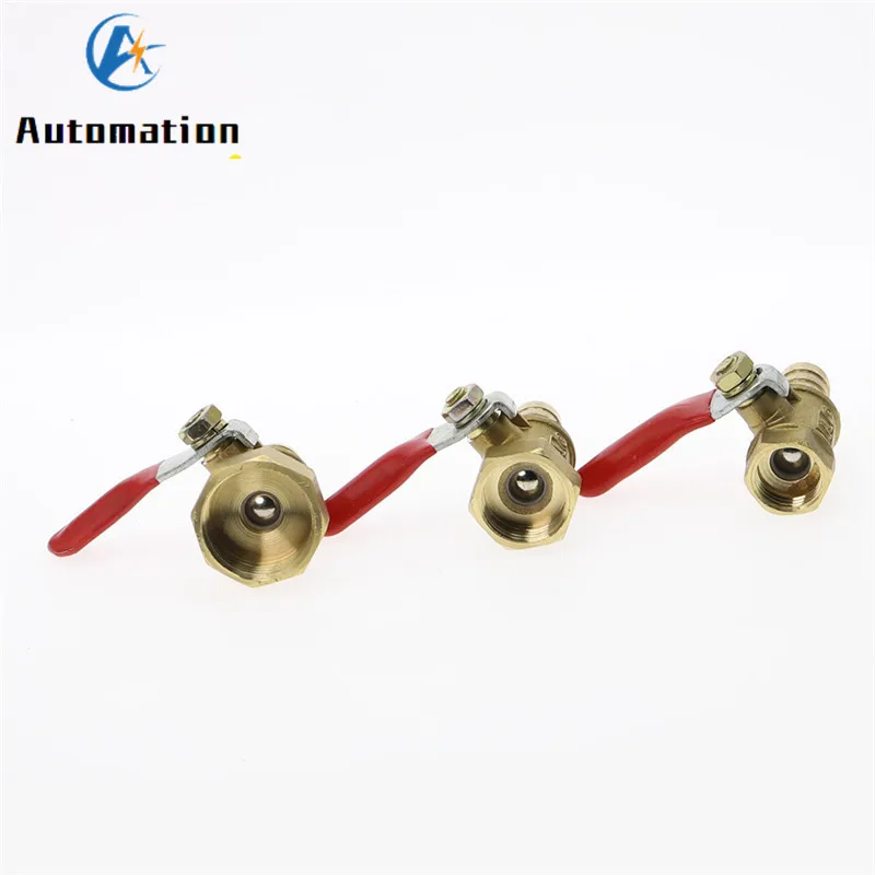 Brass Barbed ball valve 4-12 Hose Barb 1/8\'\' 1/2\'\' 1/4\'\' Female Thread Connector Joint Copper Pipe Fitting Coupler Adapter