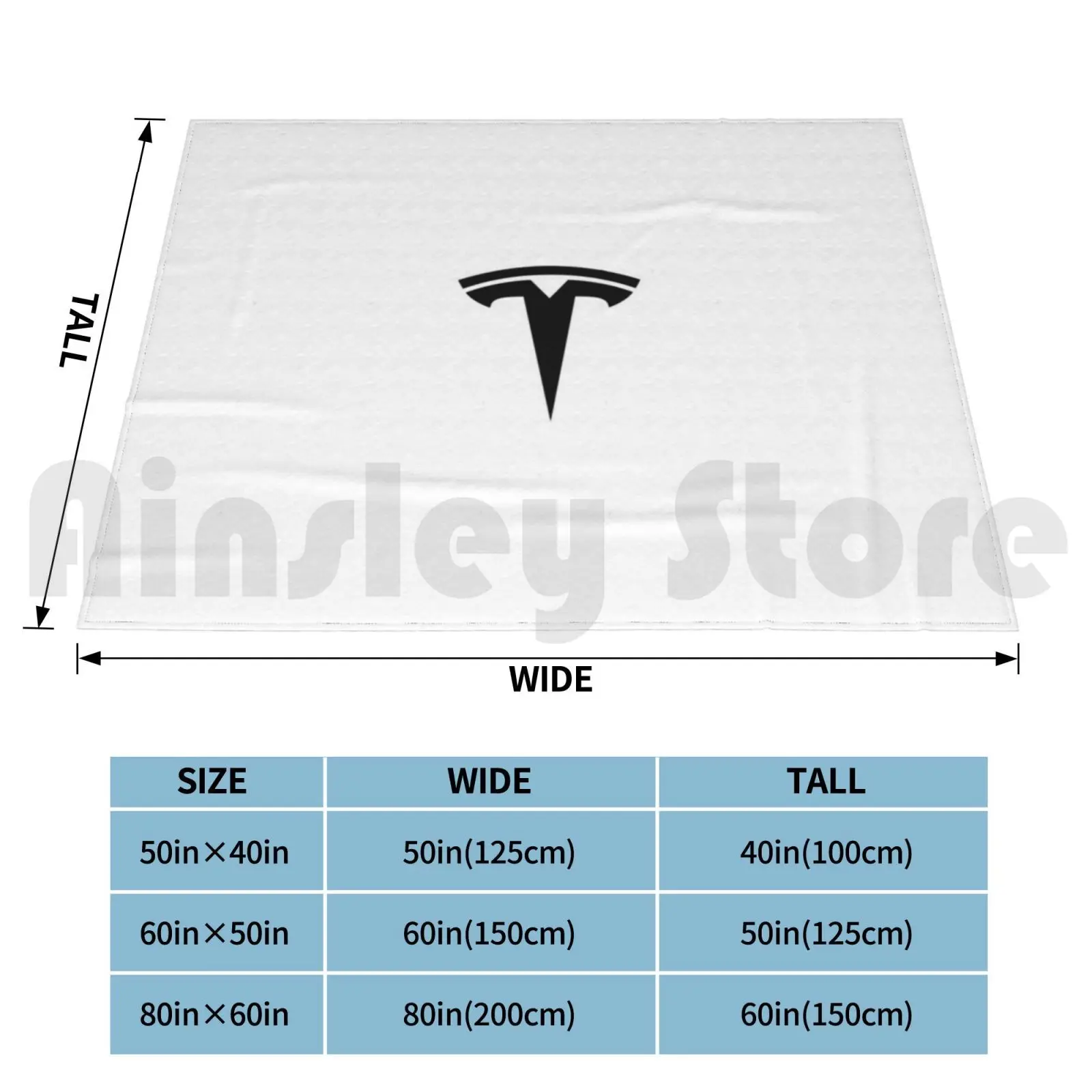 Black Tesla Logo Only Blanket Fashion Custom Tesla Tesla Logo Only T Tesla Tesla T Only T Only No Text Tesla