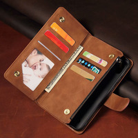 Leather Wallet For Cubot P20 Case Magnetic Zipper Wallet Mobile Retro Wallet Flip Card Stand For CUBOT P20 Cover