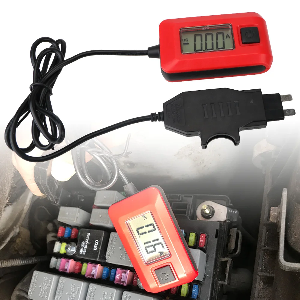 12V Range 0.01~19.99A Car Circuit Tester Current Test Fuse Diagnostic Tool Repair Detector Galvanometer Automotive Accessories