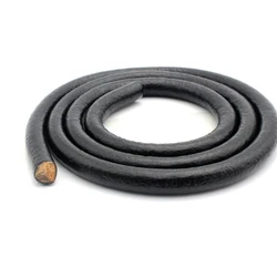 Aaazee 10mm Genuine Black Leather Cord,1cm Round Strap Cowhide,Big and Thick 1 Yard