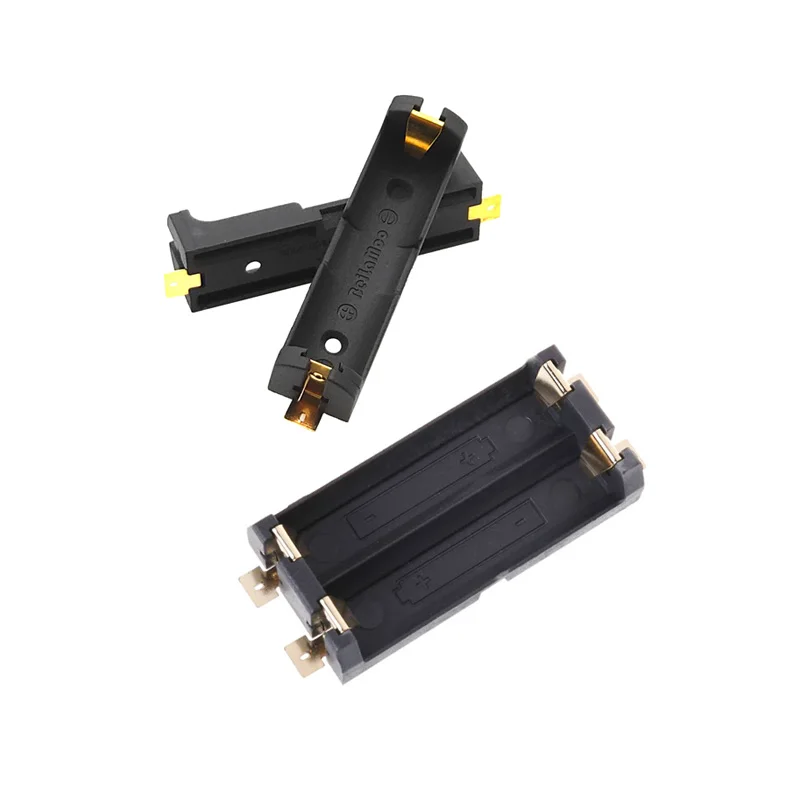 

10pcs/lot High Quality 1x 2x 1.5V AA Battery Holder SMD SMT Storage Box Shell Cover With Bronze Pins Lithium Batteries Case