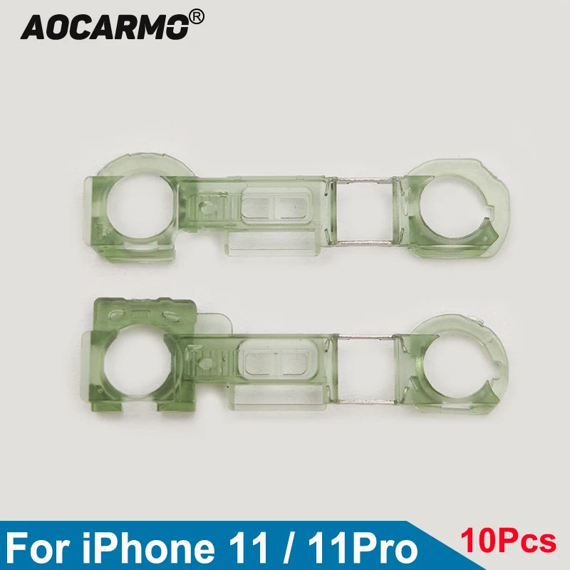 Aocarmo 10Pcs For iPhone11 / 11Pro Ear Speaker Proximity Sensor Front Face Camera Plastic Holder Clip Locating Ring Bracket