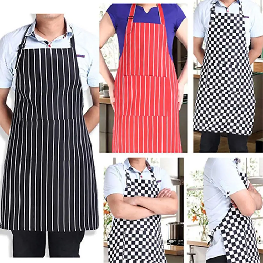 Kitchen Men Cooking Chef Kitchen Restaurant Bib Apron Dress with 2 Pockets Gift for Women Baking