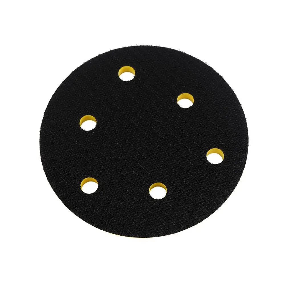 Professional 5 Inch 12000rpm Dual Action Random Orbital Sanding Pad Plate with 6 Holes for Pneumatic Sanders Disc Air Polishers