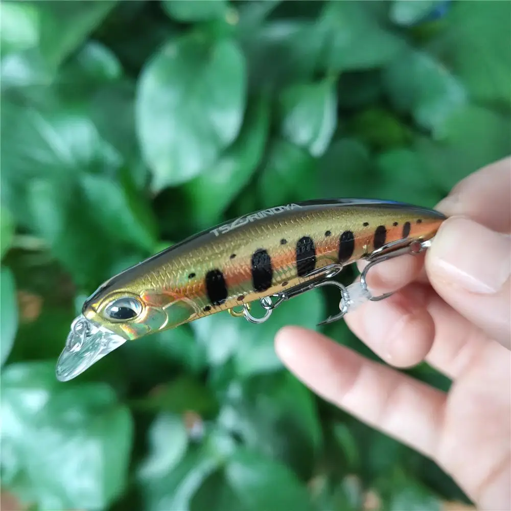 TSURINOYA 8pcs New Fishing Lures Sinking Minnow DW67 60mm 6g Bass Pike Mini Minnow Crank Wobbler Model Crank Hard Baits model