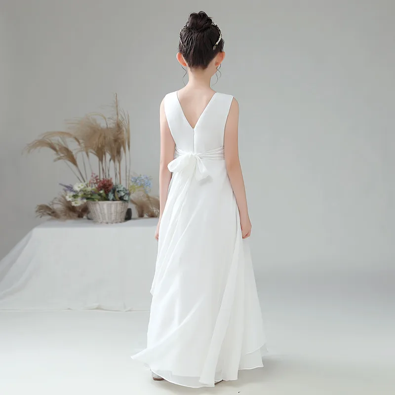Dideyttawl-vestido de gasa personalizado para niña, vestido de flores para fiesta de boda, primera comunión, vestidos de novia pequeños, dama de