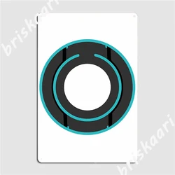 Minimal Blue Tron Identity Disk metalowy znak kino salon domu spersonalizowane tablice znak blaszany plakat