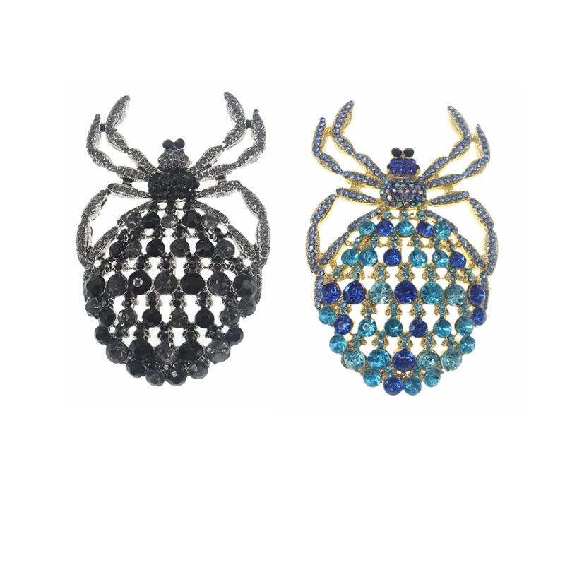 

Classic Deluxe Rhinestone Crystal Big Spider Brooch Pins Huge Animal Pendant