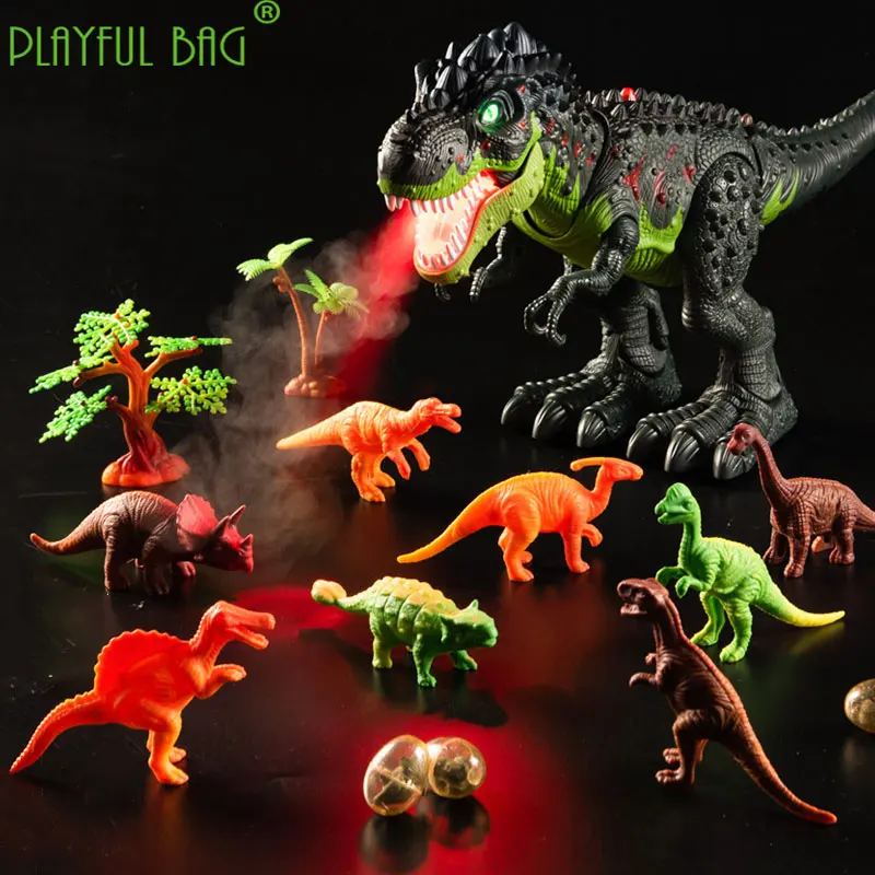 Simulazione di giocattoli di grandi dinosauri per bambini telecomando elettrico a piedi Tyrannosaurus rex egg fire-breathing animal fun gift VD10