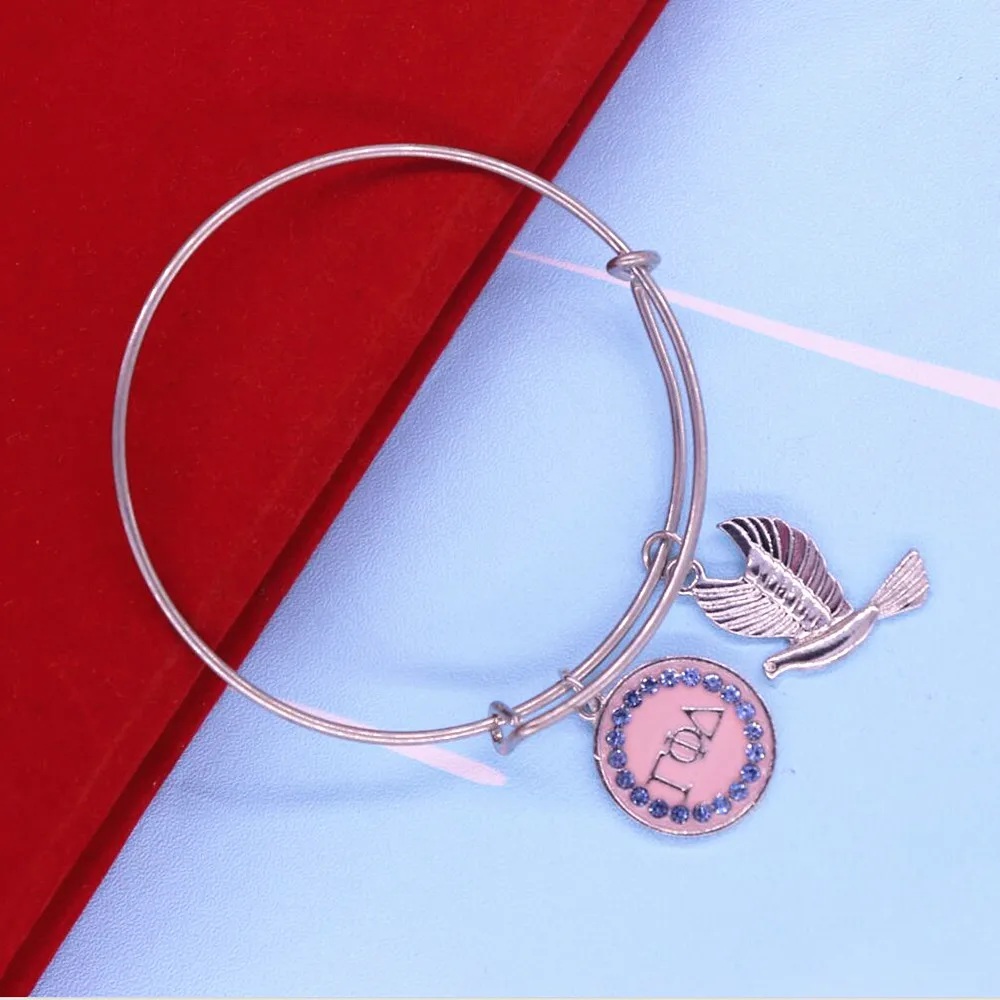 Sorority Club Since 1943 Baby Pink Blue Dove Gamma Phi Delta Bangles