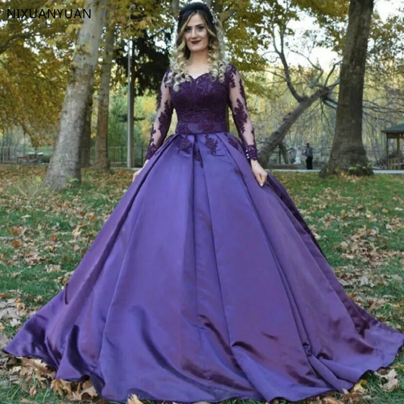 strapless open back dress Purple Indo-Western Party Dress with Gold Embroidery & Matching Dupatta