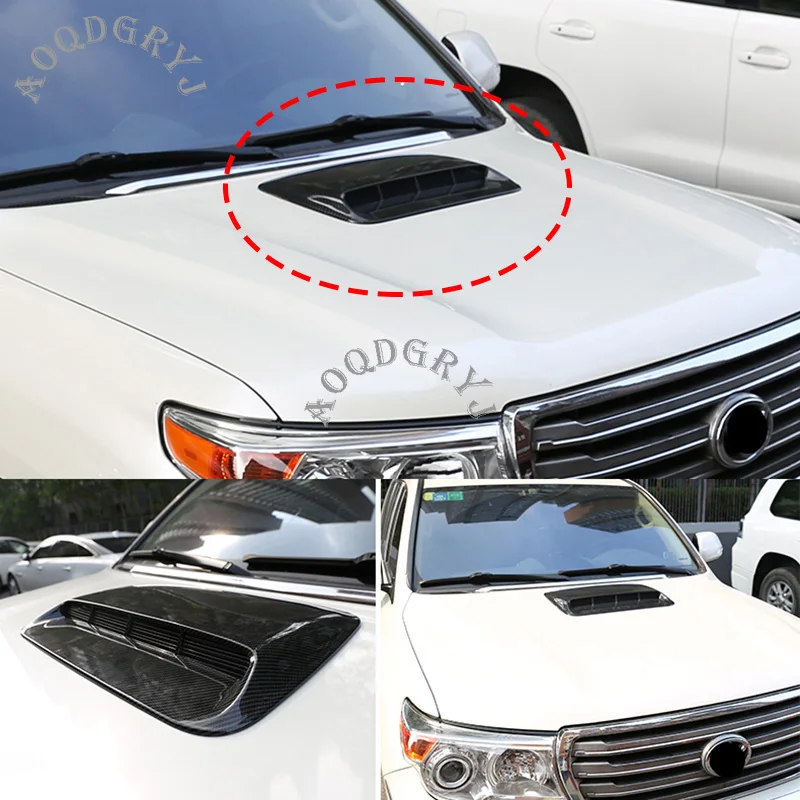 Car Styling Accessories Car Simulation Hood Vent Decor Air Flow Sticker For Toyota Land Cruiser LC200 2008-2015