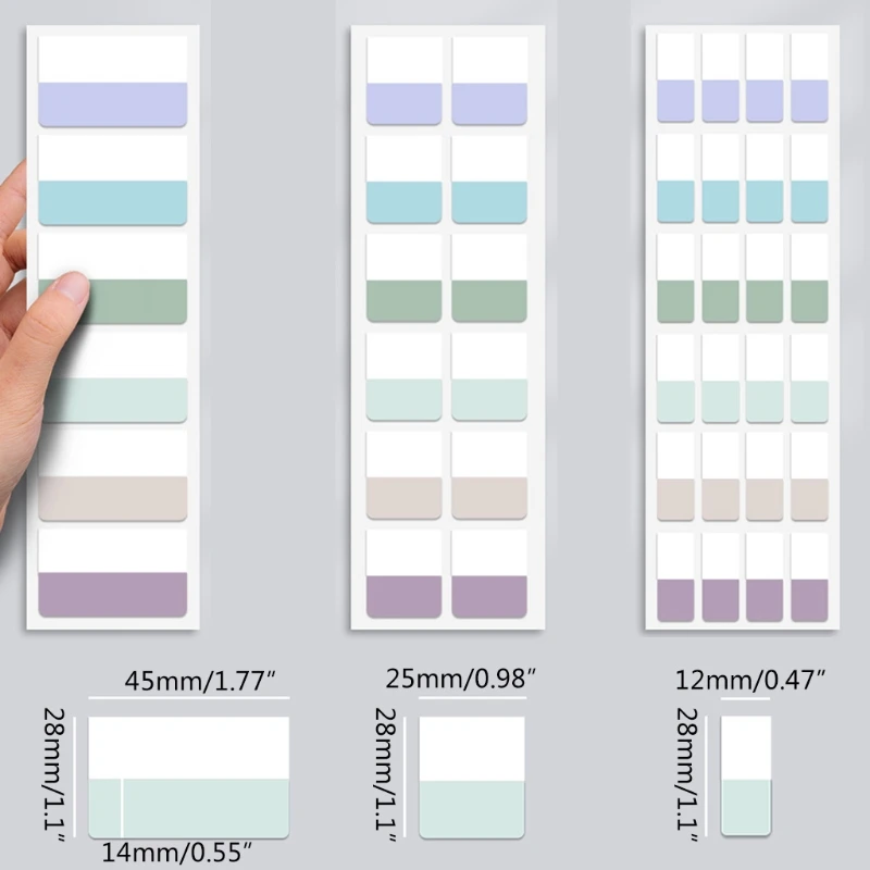 แบบพกพาป้ายดัชนีสำหรับแฟ้มโฟลเดอร์สีดัชนี Sticky แท็บขนาดเล็ก/กลาง/ใหญ่สติกเกอร์สติกเกอร์โรงเรียนสำนักงานอุปกรณ์