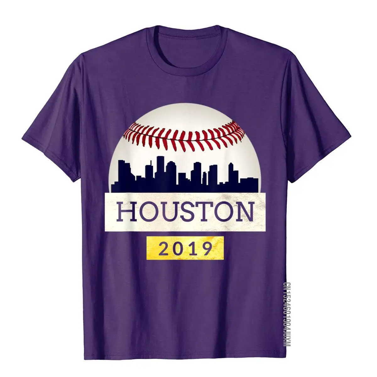 Houston Baseball Tshirt 2019 Astro Skyline On Giant Ball T Shirts Tops Tees Rife Cotton Gothic Printed On Man