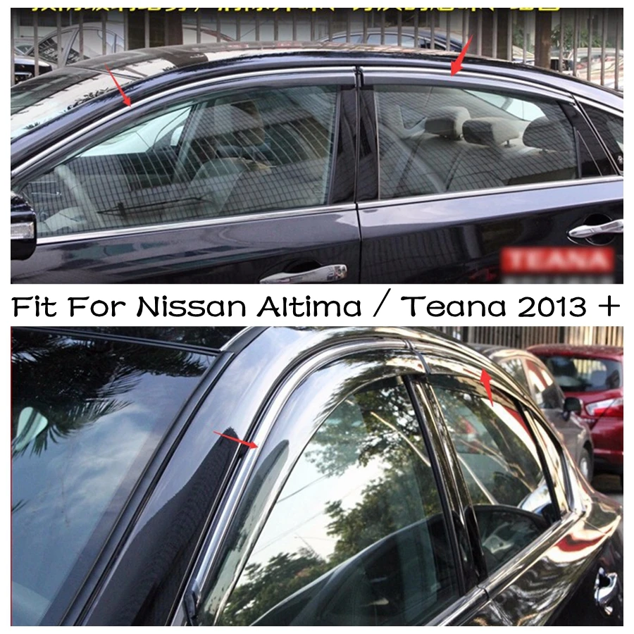 

Lapetus Window Visors Awnings Wind Rain Deflector Guard Vent 4 Pcs Exterior Parts Fit For Nissan Altima / Teana 2013 2014 2015