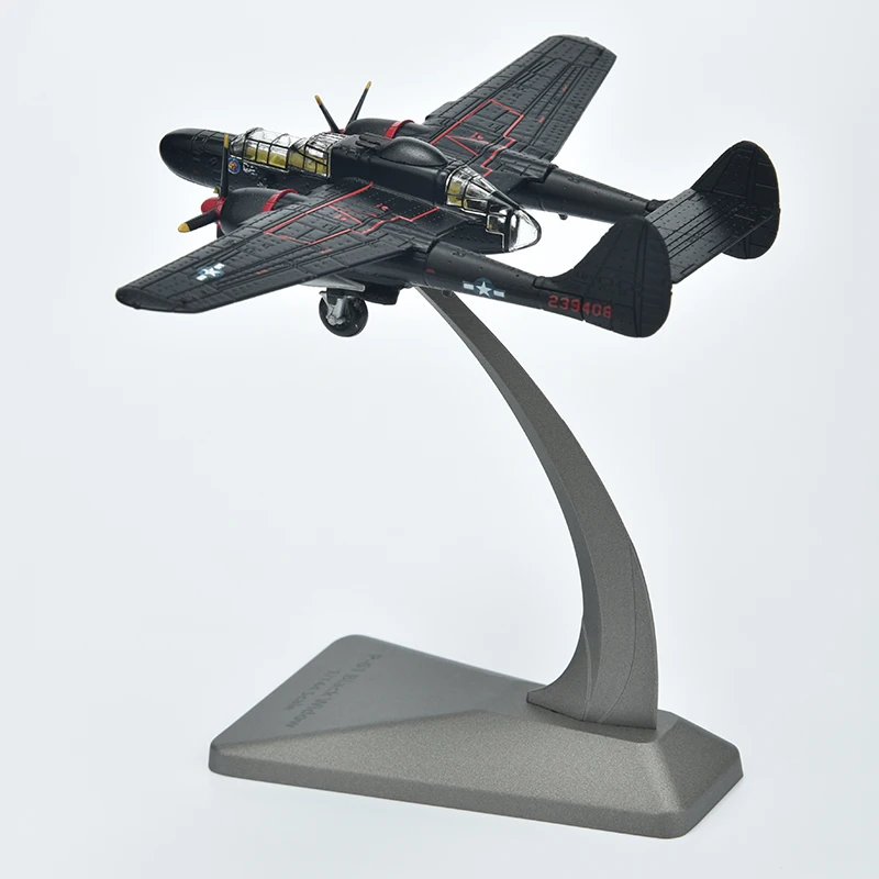 Diecast 1:144 Scale  P-61B Night Fighter P61B American World War II Military Aircraft Alloy Aircraft Model Collection Display