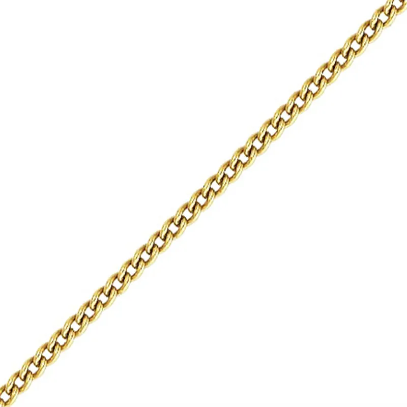 Echte 14K Gold Filled Curb-Kette 1MM/1.2MM/1.5MM Halskette Goldschmuck Minimalistische Gold Filled Kette DIY Schmuck – Detail 17