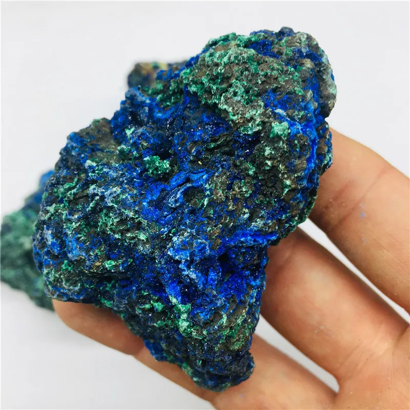 Natural fine Laotian azurite malachite symbiotic primary ore standard