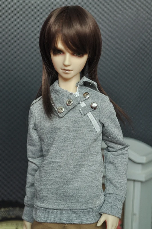 M1028 handgemaakte speelgoed 1/3 1/4 oom poppenkleertjes BJD/SD pop rekwisieten Accessoires kleding diagonale rits lange mouwen 1pcs