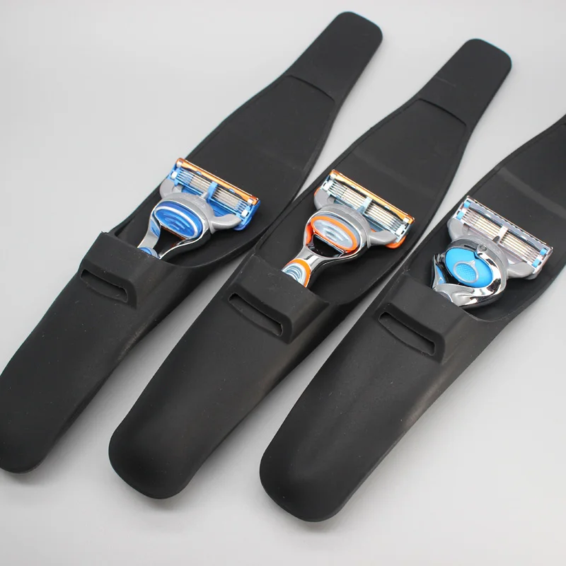 Mannen Draagbare Siliconen Scheermes Beschermhoes Voor Zakelijke Reizen Mes Houder Opbergdoos Universele Scheren Accessoire
