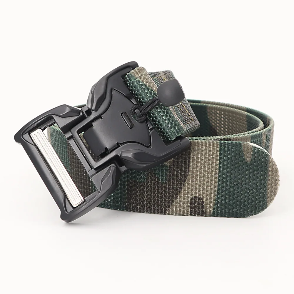 2021 Men's Magnetic Iron Belt Buckle Belt Police Duty Tactical Belt Men's tactical pull up activity Buckle Belt for women