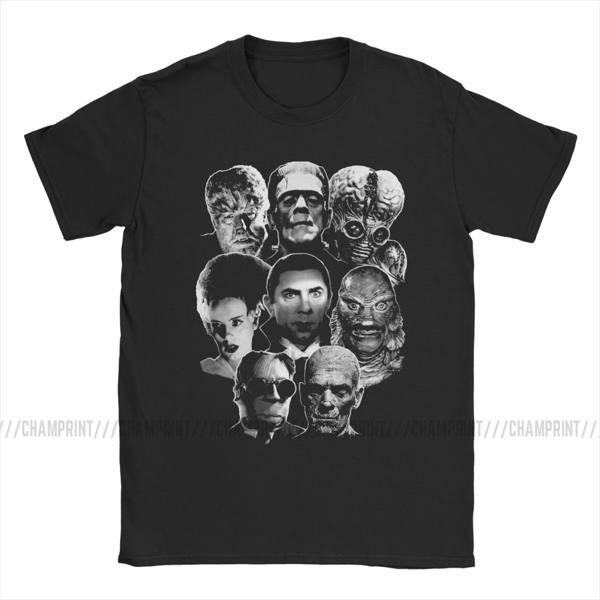 Men Universal Monster Gang T Shirts The Mummy Frankenstein Horror Movie Clothes Novelty Short Sleeve Tee Shirt Gift T-Shirt