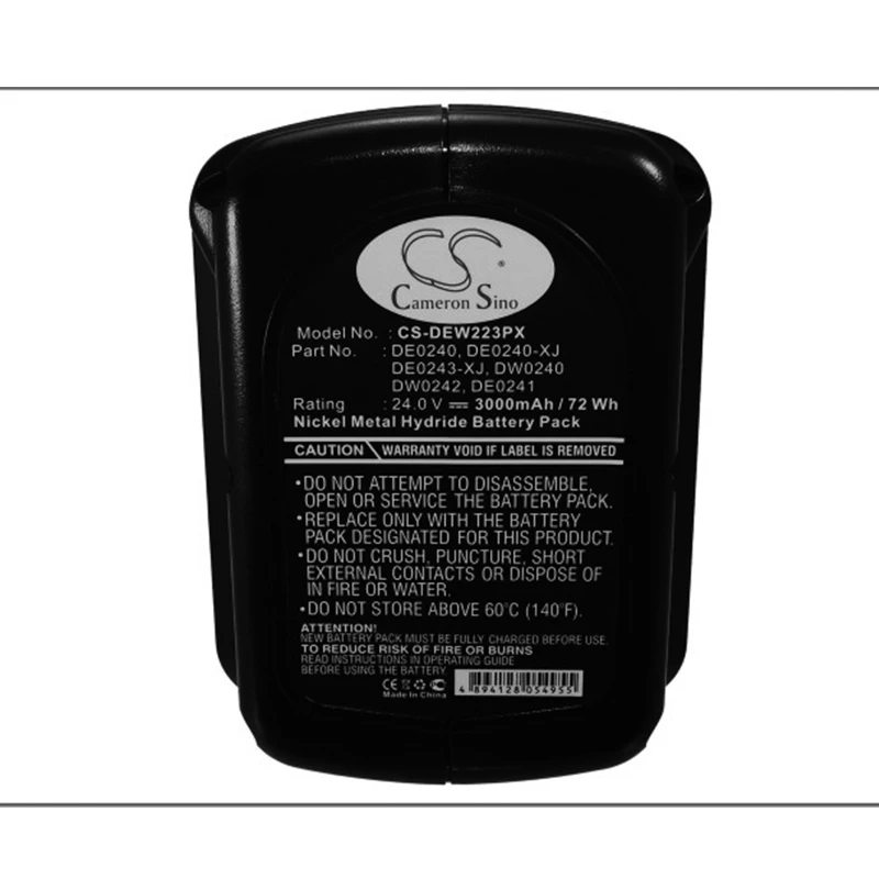 Cameron Sino Battery for Dewalt DE0240 0243 DW0242 0240 fits DC222KA DW004 DW005 DW004K Power Tools Replacement battery 3000mAh