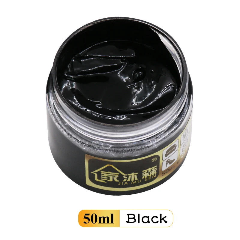 50ml Black Leather Care Paint Leather Repair Paste Shoe Cream for Sofa Car Seat Scratch Crack Restoration Leather Coloring Paint