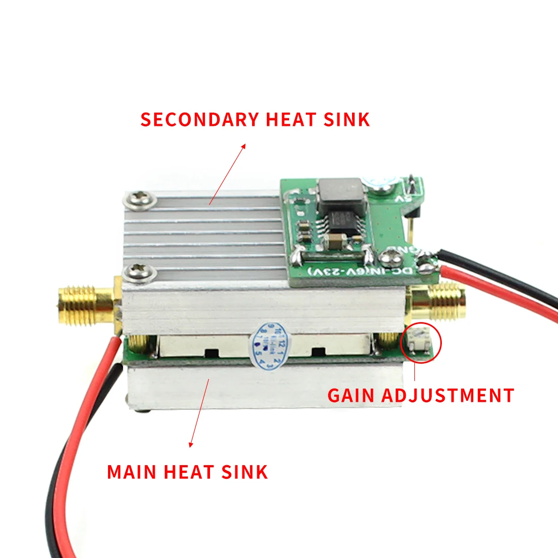 5.8Ghz FPV Transmitter RF Signal Amplifier amp with FPV Antenna RP-SMA 85mm For Airplane Helicopter Model