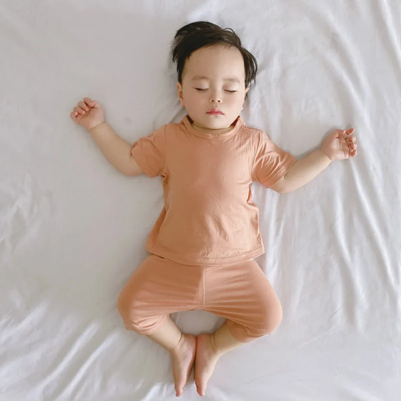 

0-3T Newborn Kid Baby Boys Girls Clothes set Summer Short Sleeve Top and Pant suit Cute Sweet Sleepwear Homewear 2pcs Outfit