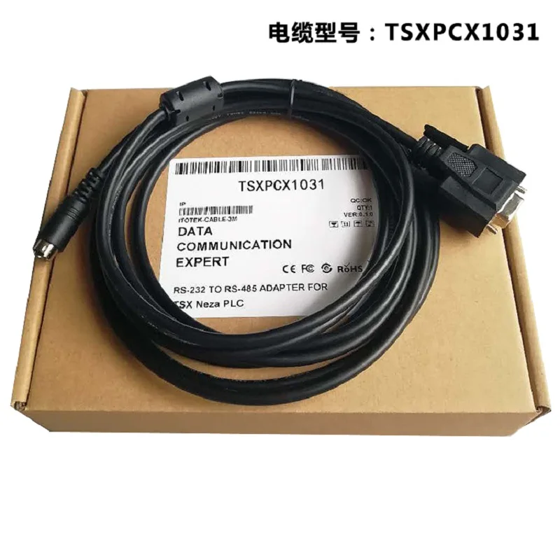 PLC programming cable 232 serial port 9-hole round head 8-pin TSXPCX1031 length 3M