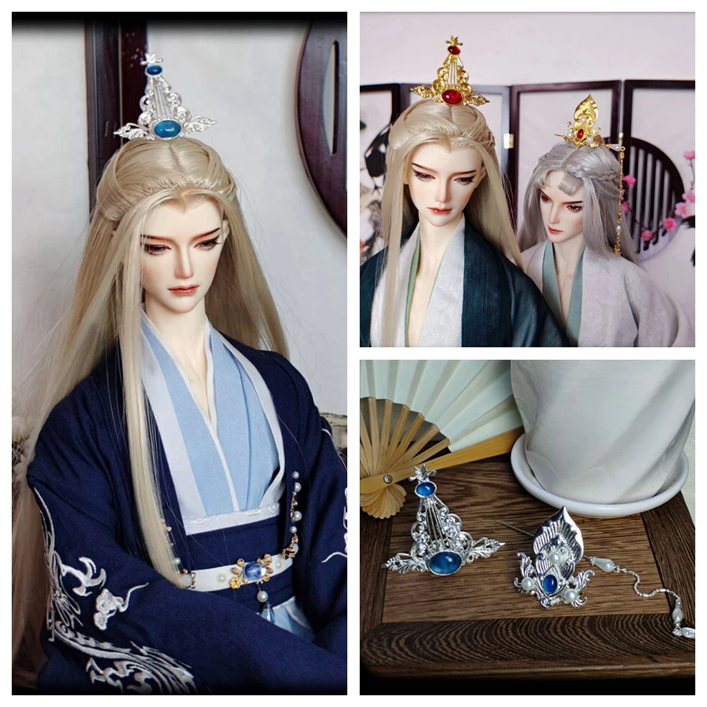 

1/3 Scale BJD Hanfu Doll Wig Accessories Ancient Costume Hairwear Hairpin Hair Crown Head Accessories For BJD/SD Boy & Girl C155