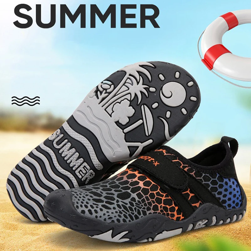 Dziecięce buty do pływania plażowe buty do wody dla chłopców dziewczęta dziecięce buty z palcami szybkie suche trampki piesze wycieczki wodne