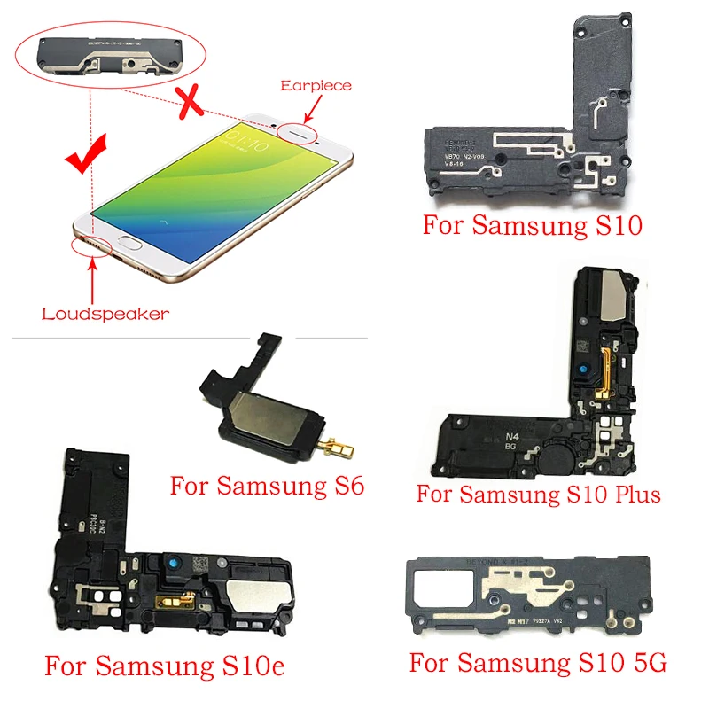 Loudspeaker For Samsung S9 S10 5G S10e S20 Fe Plus S21 Note 8 10 20 Plus Lite Loud Speaker Buzzer Ringer