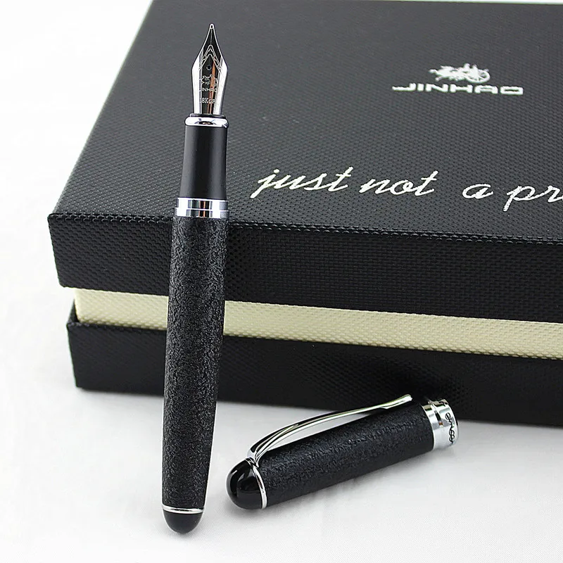 Jinhao X750 Klassische Stil Silber Clip Metall Brunnen Stift 0,5mm Nib Stahl Tinte Stifte für Geschenk Büro Supplies Schule liefert