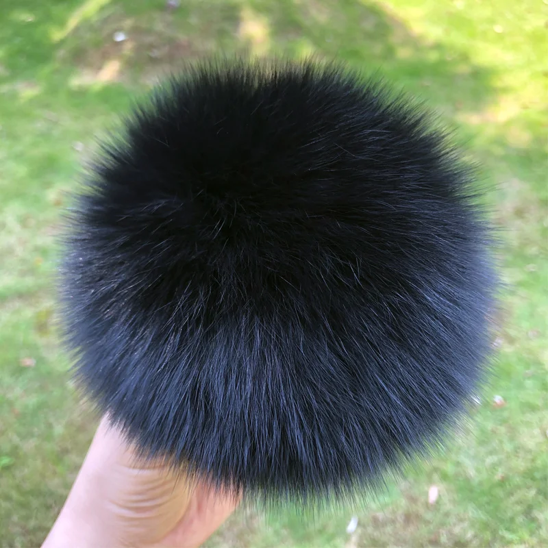 100% natural fox fur pompom raccoon fur pom  pom for hat beanies DIY Fur Pompon For Caps Bags Scarf Accessories