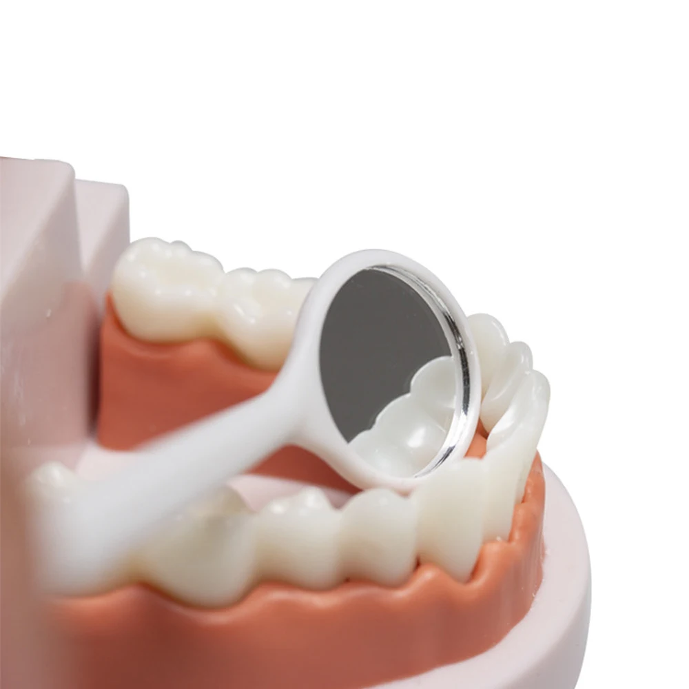 100 sztuk jednorazowe dentysta usta lustra plastikowe Dental Oral lustro dentysta narzędzie wybielanie zębów egzamin reflektor lustro instrumenn