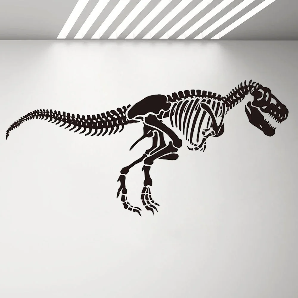 Large Skeleton Wall Sticker Dinosaur Skeleton Wall Window for Kids Room Office Room Decoration Zoo Wall Home Decoration C329