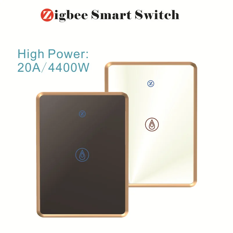 

Zigbee Smart Switch zinc alloy frame 20A 4400W super Tuya water heater Zigbee switch air conditioner water pump remote switch