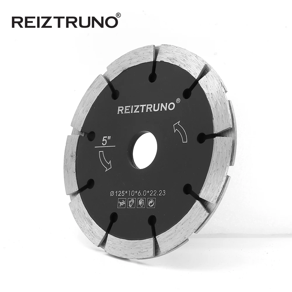 REIZTRUNO 125mm Premium Cutter Blade Double Sandwiched Diamond Tuck Point Blades for stone concrete cutting,Dry or Wet Use