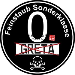 Stickerpoint Gretl Greta Print Euro 0, insignia adhesiva, valor Cultural alemán, insignia ambiental Diesel, Gag Fun