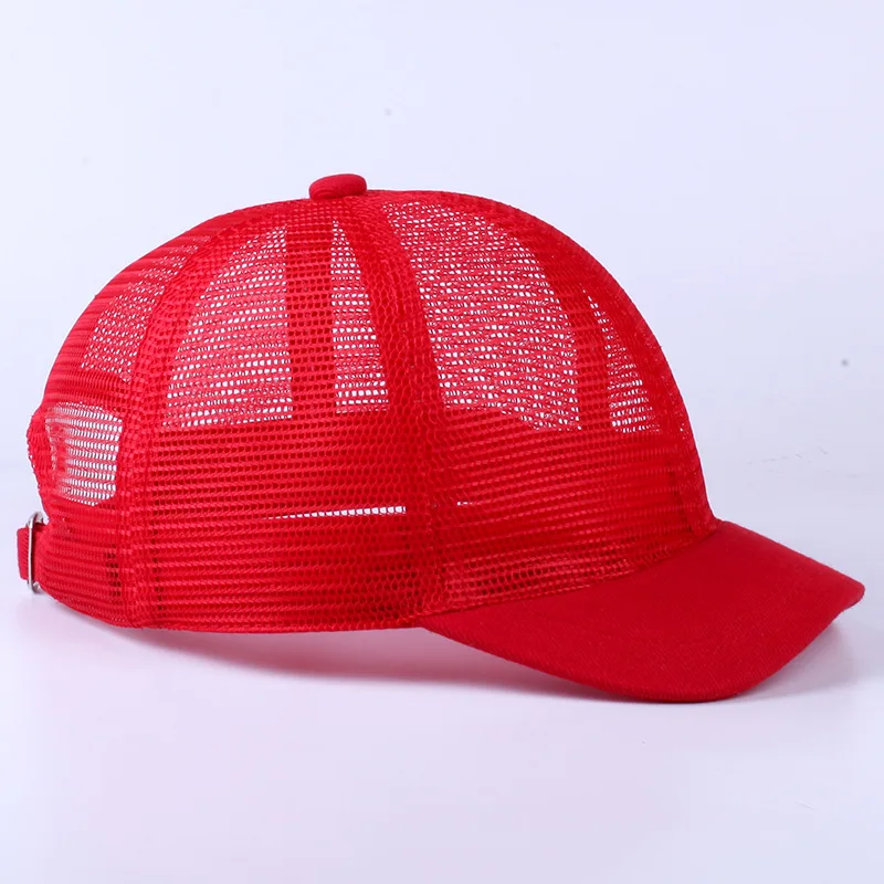 Mesh Short Brim Baseball Cap Snapback Fashion Sports Hats for Men  Women High Quality Unisex