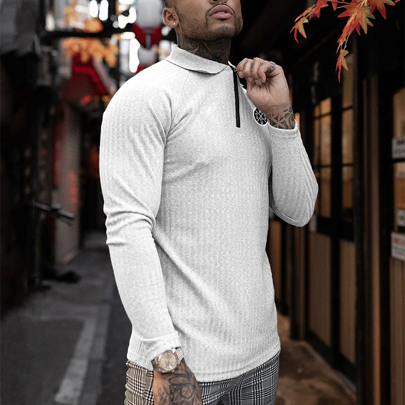 

Brand Fashion Sweaters Men Classic Casual Turn-down Collar Pull Homme Slim Fit Thin Pullovers Men Autumn Winter Polo Knitwear