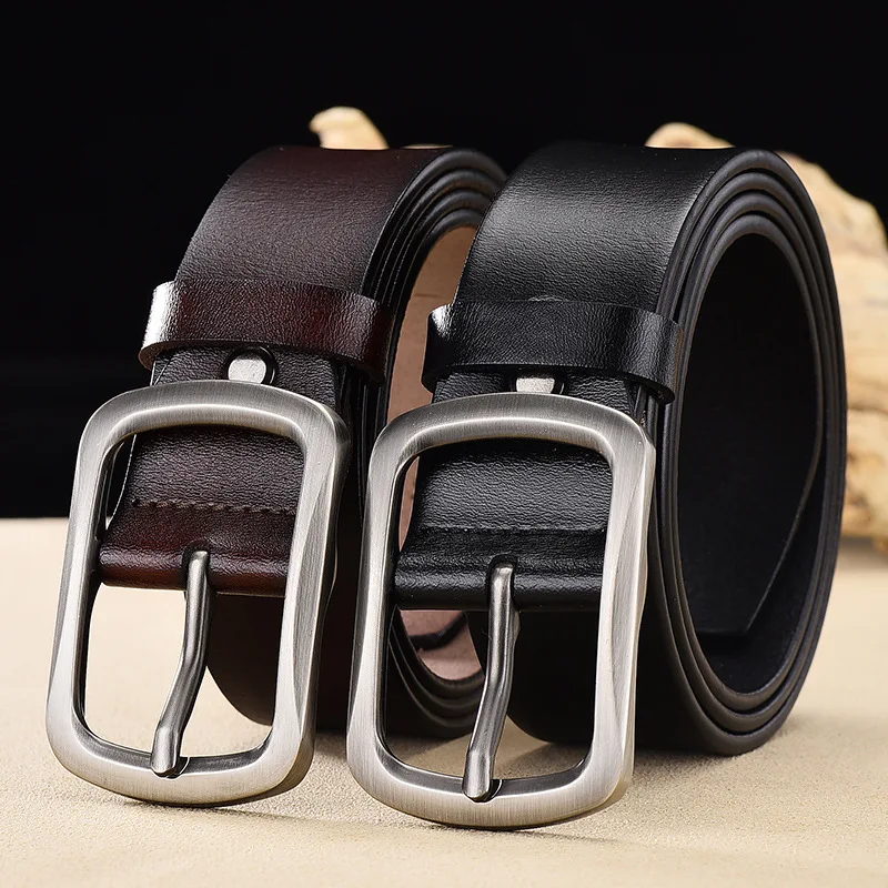 Peikong Men Belt Cow Genuine Leather Designer man Belts brand For Men High Quality Fashion Vintage Male Strap For Jeans Cow Skin