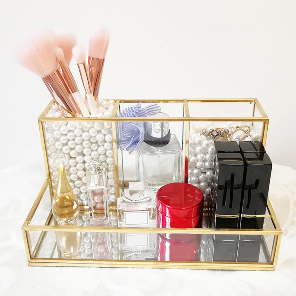 Makeup Brush Holder Cosmetic Brush Box Desktop Organizer Eyebrow Pencil Stand Makeup Tool Storage Rack Dressing Table Accessory