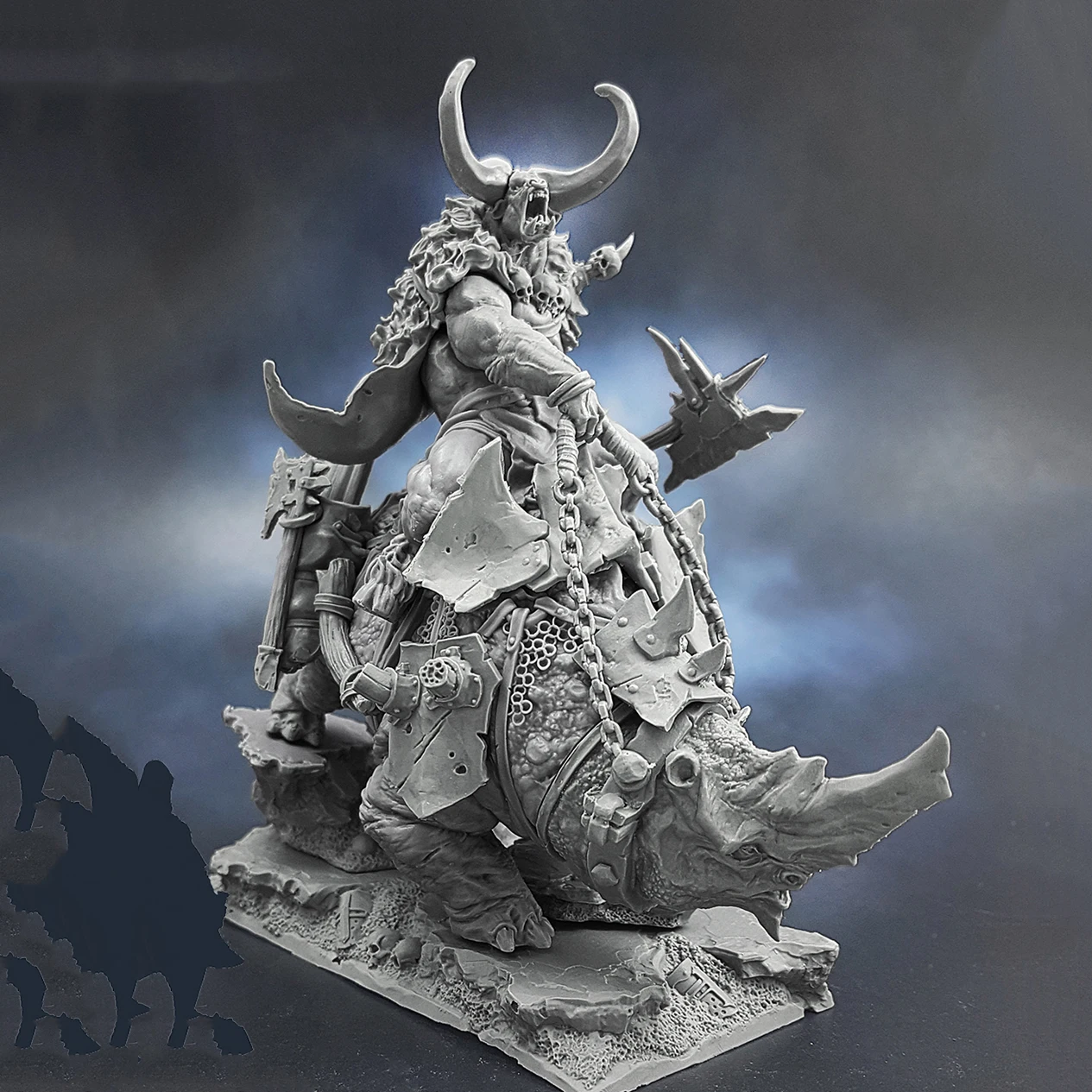 

90mm ancient man warrior stand fantasy （NO BASE ） Resin figure Model kits Miniature gk Unassembly Unpainted