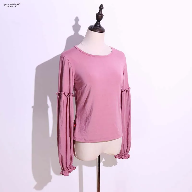 Buikdanstrainingjurk Dames Nieuwe Modal Cotton Bishop Sleeve Blouse GJJ51