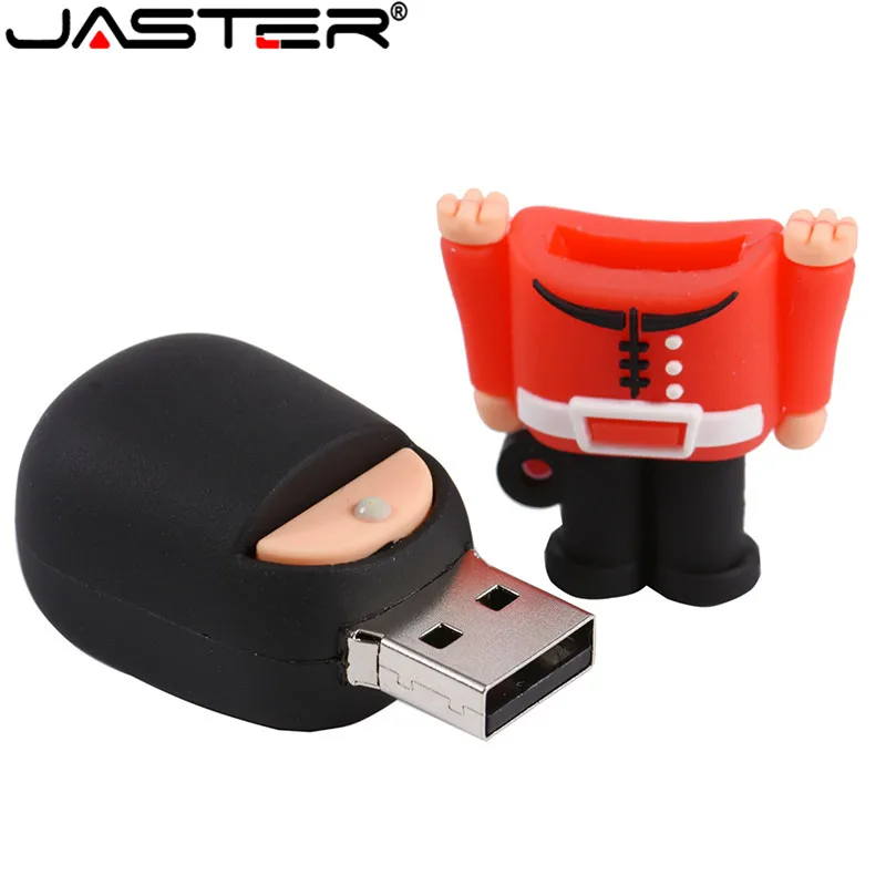 JASTER New Hot USB Flash Drive Pendrive Handsome British Guard Cartoon Pen Drive 16G 32G 64GB Usb 2.0 Memory Stick USB stick